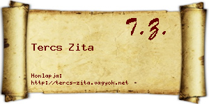 Tercs Zita névjegykártya